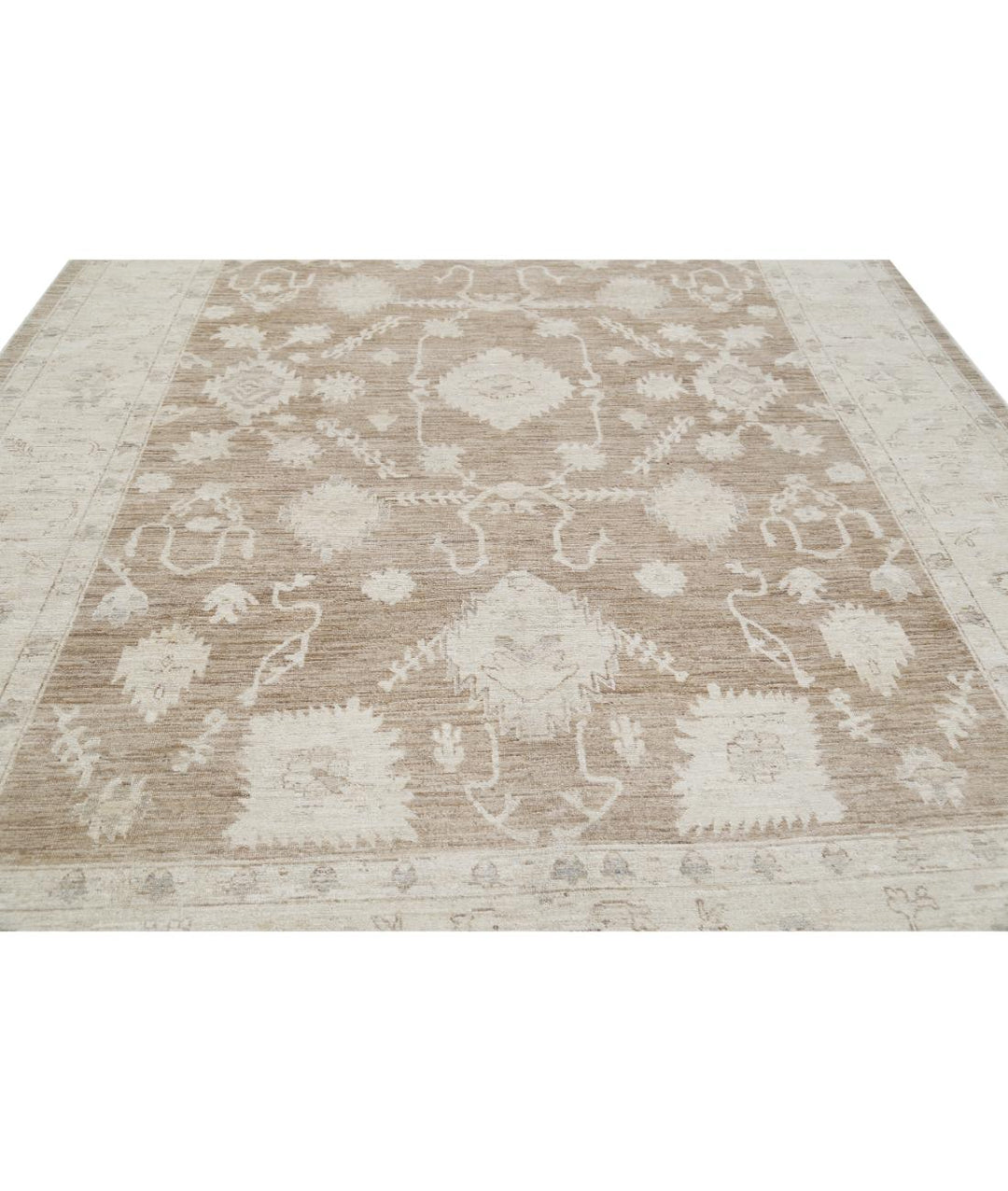 Hand Knotted Oushak Wool Rug 9' 2" x 12' 10" - No. AT31209
