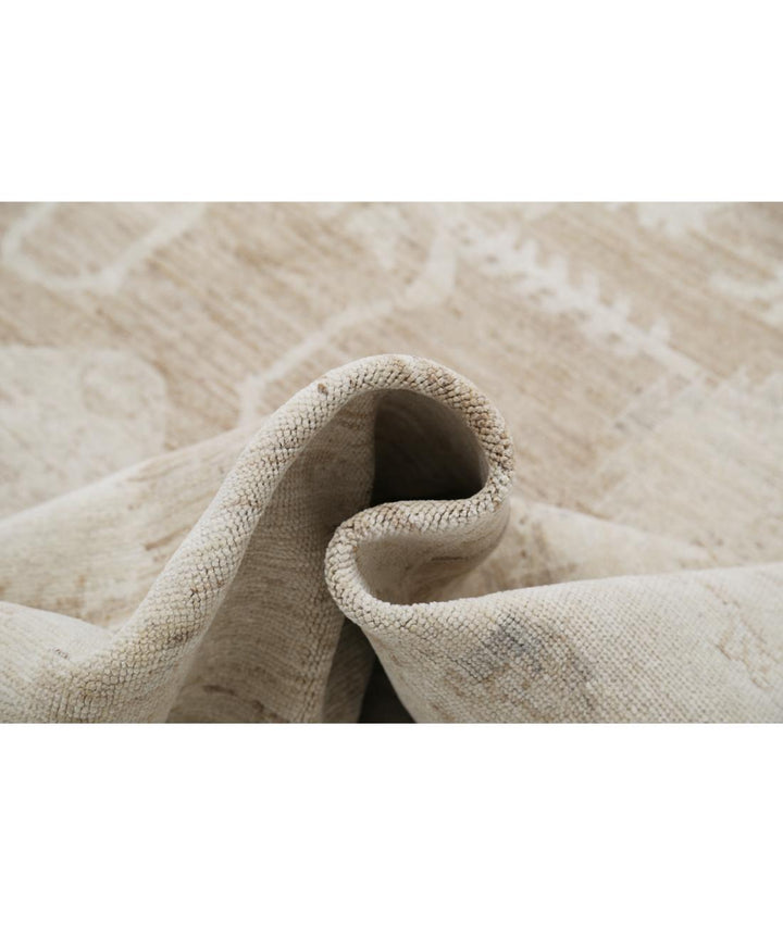 Hand Knotted Oushak Wool Rug 9' 2" x 12' 10" - No. AT31209