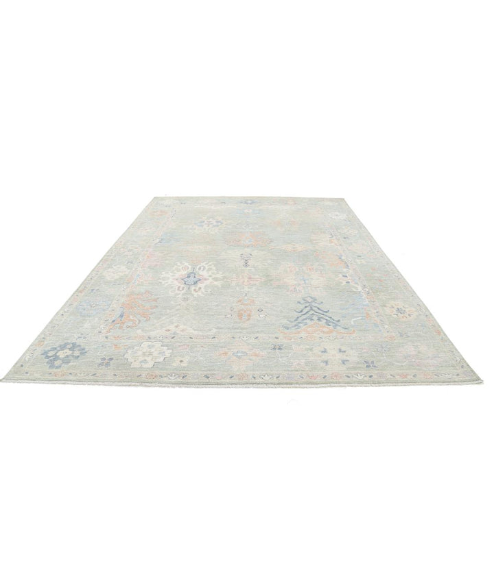 Hand Knotted Oushak Wool Rug 9' 0" x 12' 0" - No. AT88264