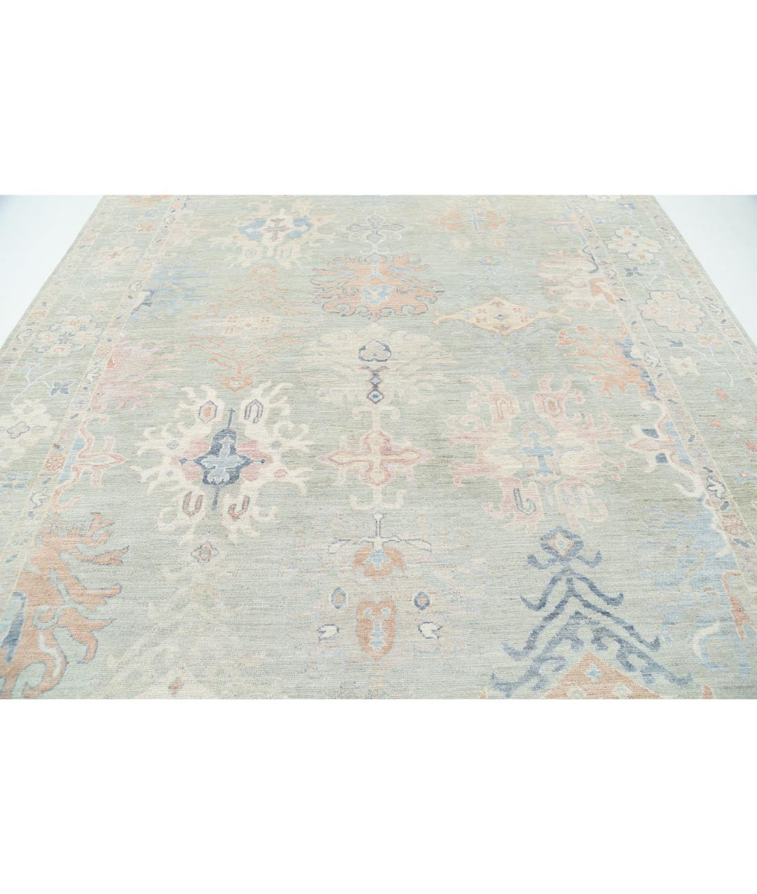 Hand Knotted Oushak Wool Rug 9' 0" x 12' 0" - No. AT88264