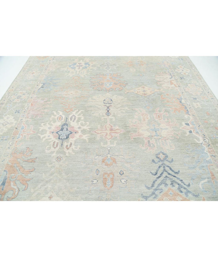 Hand Knotted Oushak Wool Rug 9' 0" x 12' 0" - No. AT88264