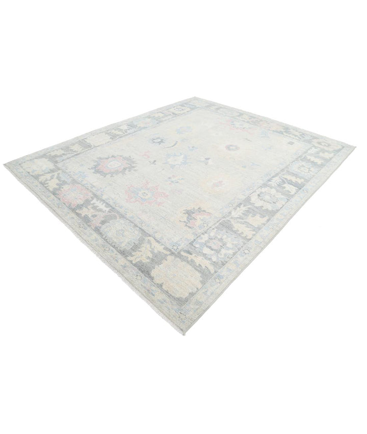 Hand Knotted Oushak Wool Rug 8' 5" x 9' 11" - No. AT32613