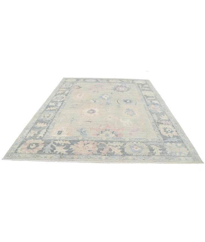 Hand Knotted Oushak Wool Rug 8' 5" x 9' 11" - No. AT32613
