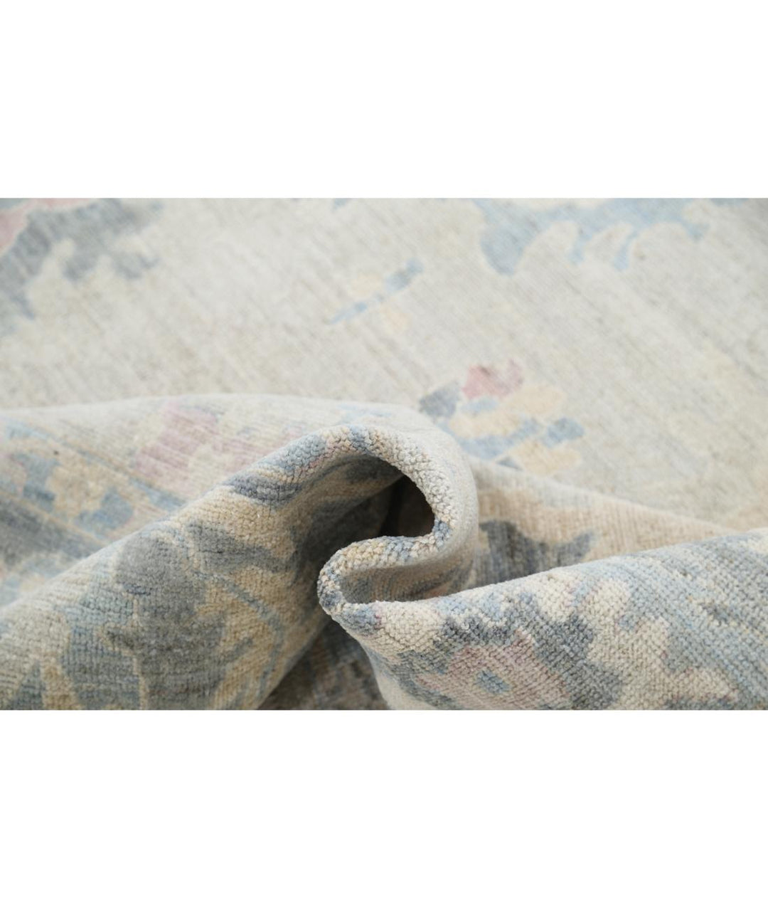 Hand Knotted Oushak Wool Rug 8' 5" x 9' 11" - No. AT32613