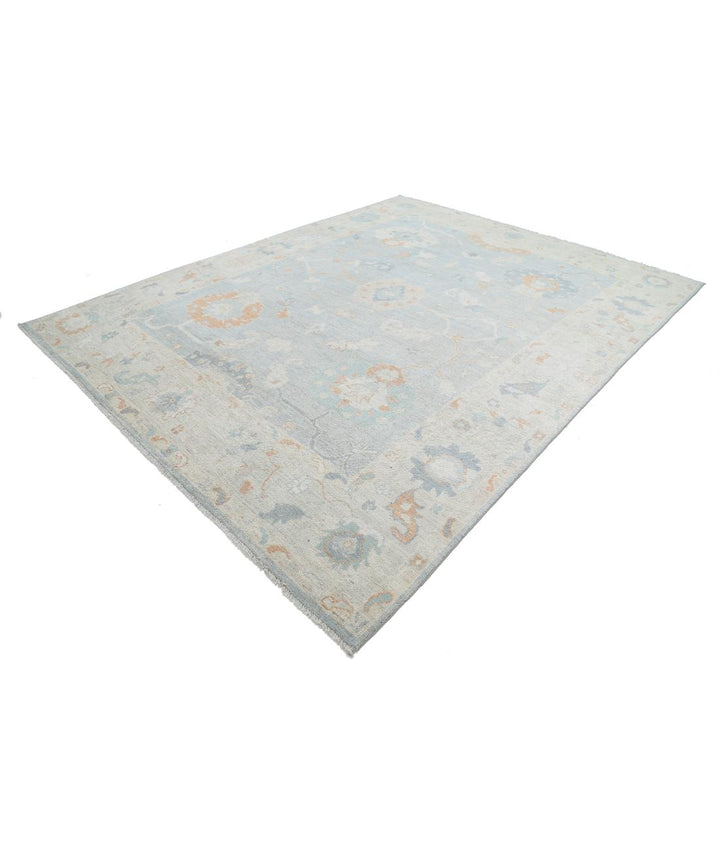 Hand Knotted Oushak Wool Rug 9' 1" x 11' 8" - No. AT83696