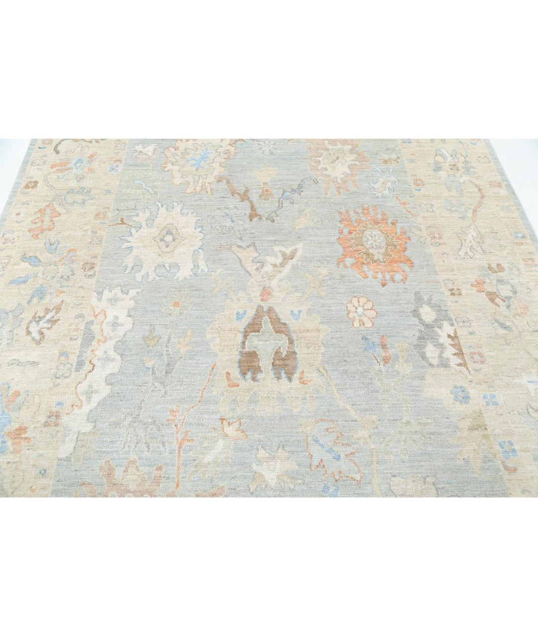 Hand Knotted Oushak Wool Rug 6' 4" x 8' 2" - No. AT47833