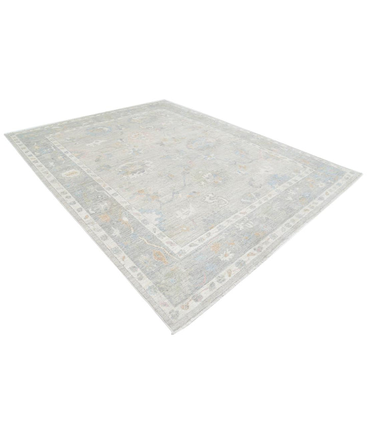 Hand Knotted Oushak Wool Rug 9' 1" x 11' 9" - No. AT10526