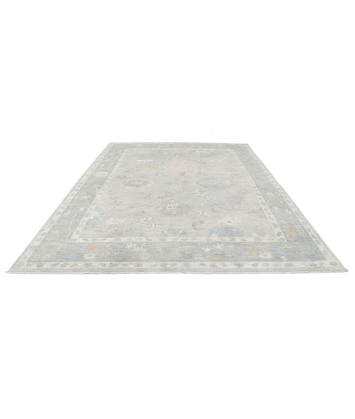 Hand Knotted Oushak Wool Rug 9' 1" x 11' 9" - No. AT10526