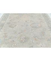 Hand Knotted Oushak Wool Rug 9' 1" x 11' 9" - No. AT10526
