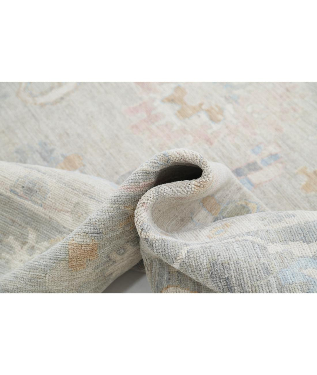 Hand Knotted Oushak Wool Rug 9' 1" x 11' 9" - No. AT10526