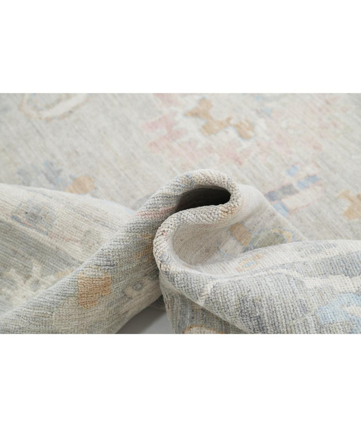 Hand Knotted Oushak Wool Rug 9' 1" x 11' 9" - No. AT10526