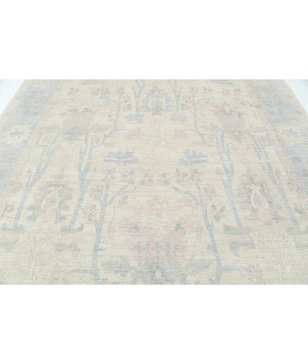 Hand Knotted Oushak Wool Rug 9' 1" x 12' 0" - No. AT39648