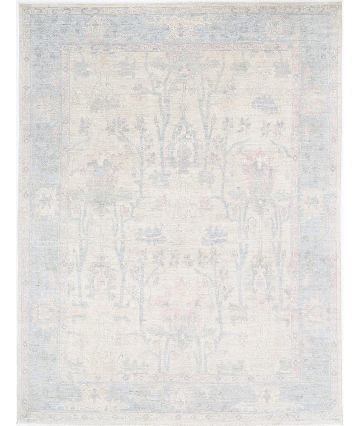 Hand Knotted Oushak Wool Rug 9' 1" x 12' 0" - No. AT39648