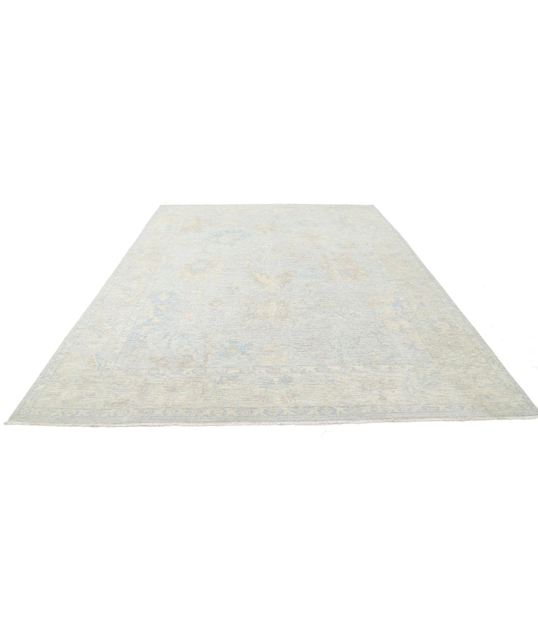 Hand Knotted Oushak Wool Rug 9' 0" x 11' 9" - No. AT85158