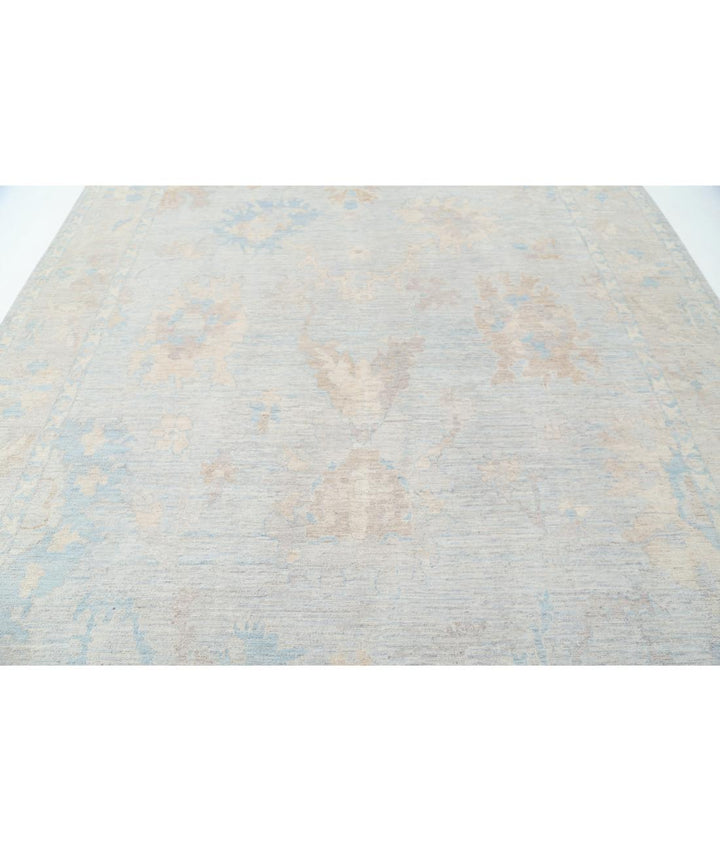 Hand Knotted Oushak Wool Rug 9' 0" x 11' 9" - No. AT85158