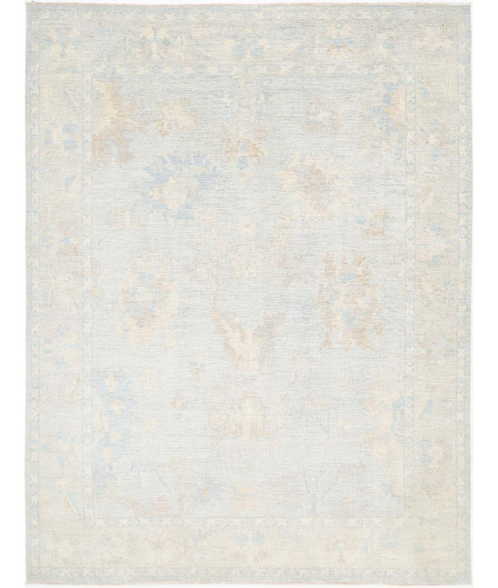 Hand Knotted Oushak Wool Rug 9' 0" x 11' 9" - No. AT85158