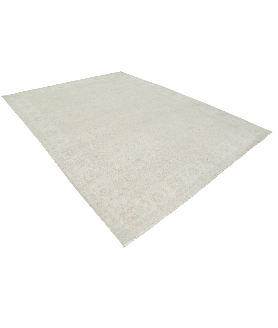 Hand Knotted Oushak Wool Rug 8' 10" x 11' 8" - No. AT67135