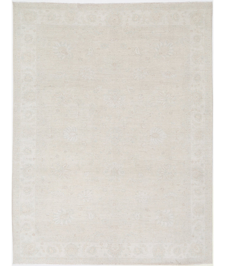 Hand Knotted Oushak Wool Rug 8' 10" x 11' 8" - No. AT67135