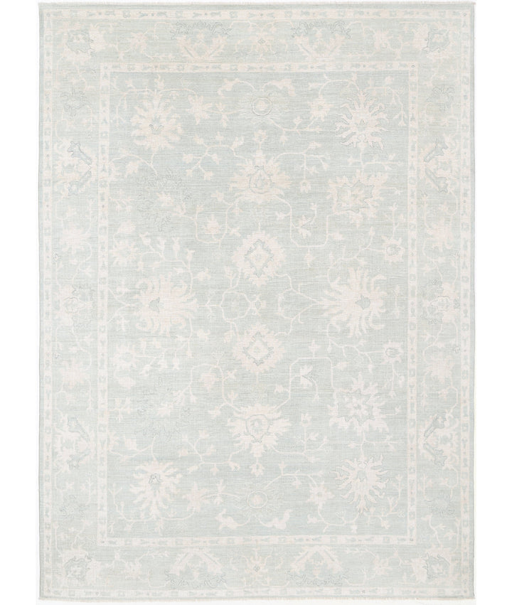 Hand Knotted Oushak Wool Rug 9' 5" x 13' 2" - No. AT18239