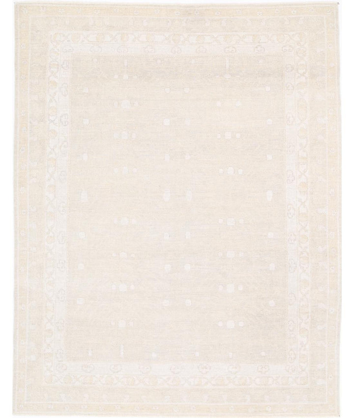 Hand Knotted Oushak Wool Rug 8' 2" x 10' 4" - No. AT45042