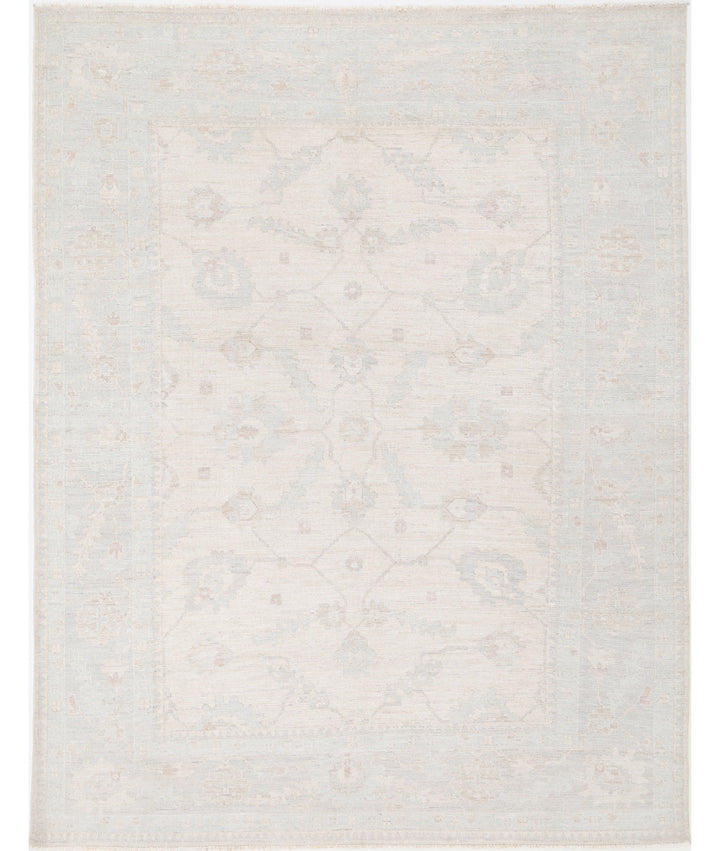 Hand Knotted Oushak Wool Rug 9' 1" x 11' 11" - No. AT28621