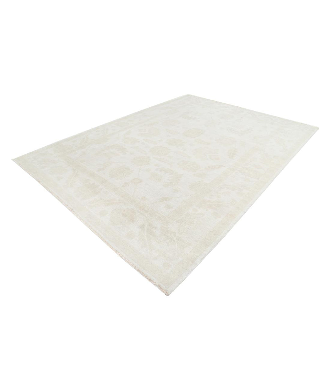 Hand Knotted Oushak Wool Rug 8' 10" x 11' 9" - No. AT63466