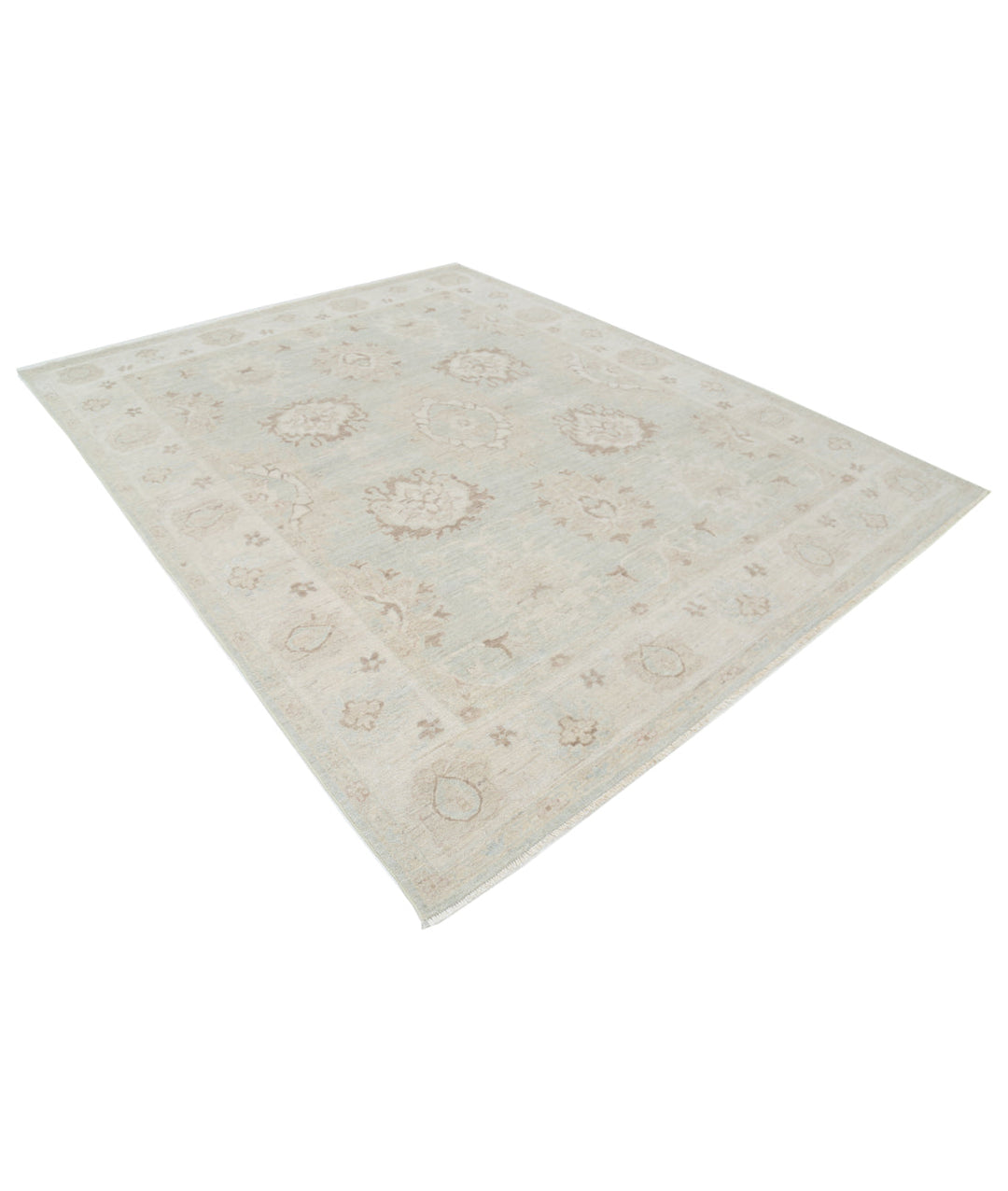 Hand Knotted Oushak Wool Rug 7' 10" x 10' 0" - No. AT15341