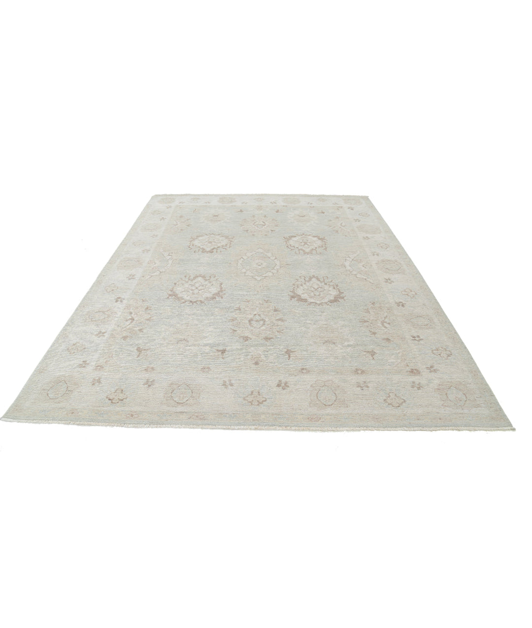 Hand Knotted Oushak Wool Rug 7' 10" x 10' 0" - No. AT15341