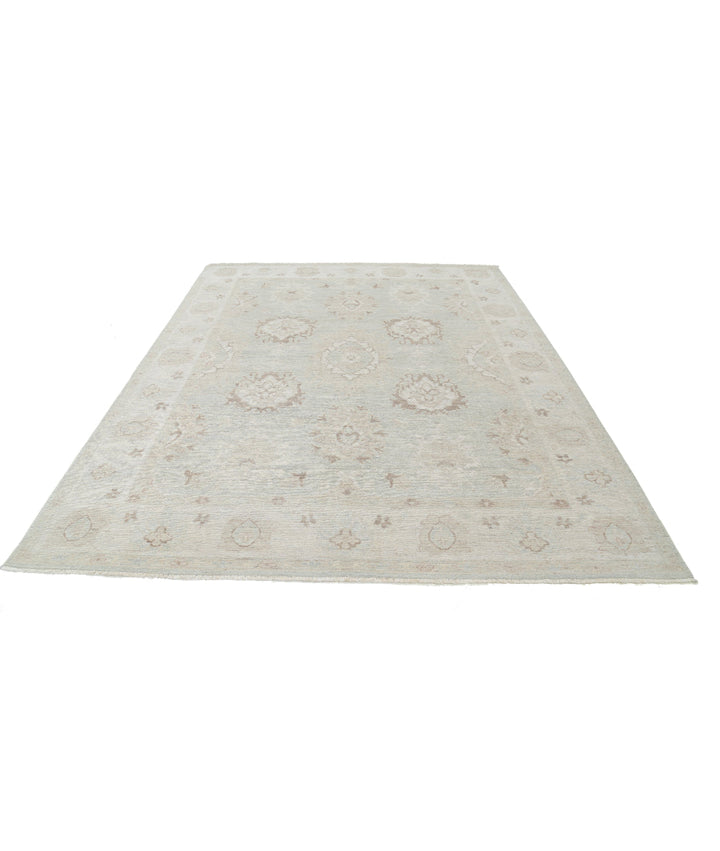 Hand Knotted Oushak Wool Rug 7' 10" x 10' 0" - No. AT15341