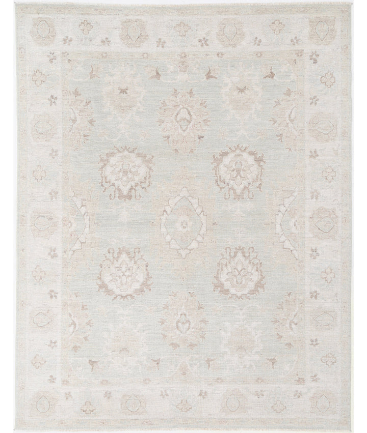 Hand Knotted Oushak Wool Rug 7' 10" x 10' 0" - No. AT15341