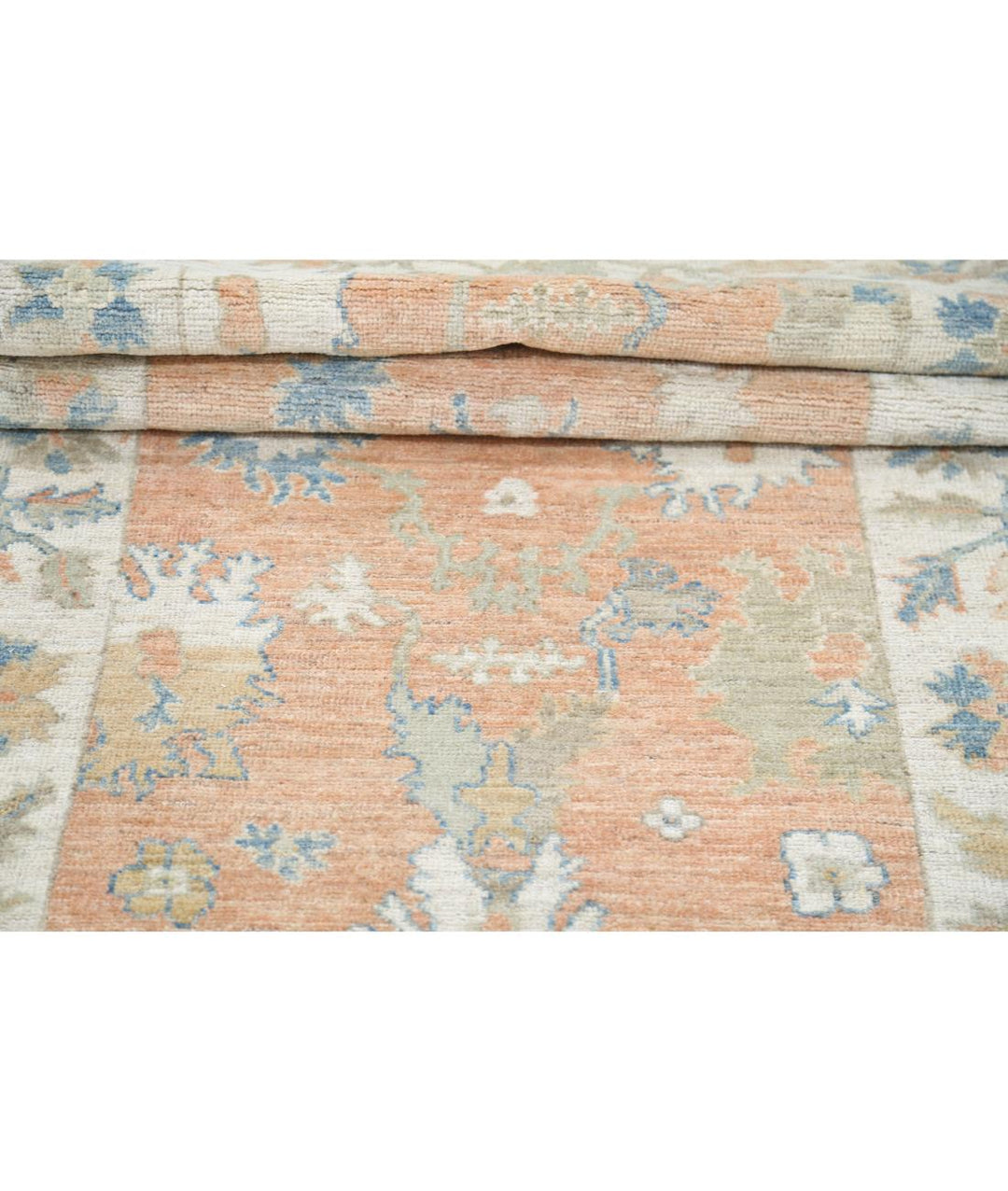 Hand Knotted Oushak Wool Rug 3' 2" x 11' 10" - No. AT91688
