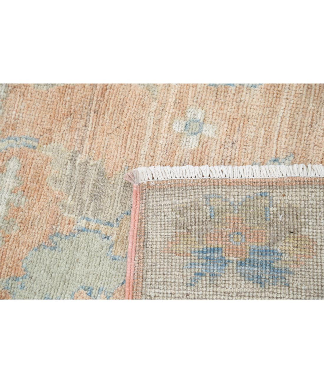 Hand Knotted Oushak Wool Rug 3' 2" x 11' 10" - No. AT91688