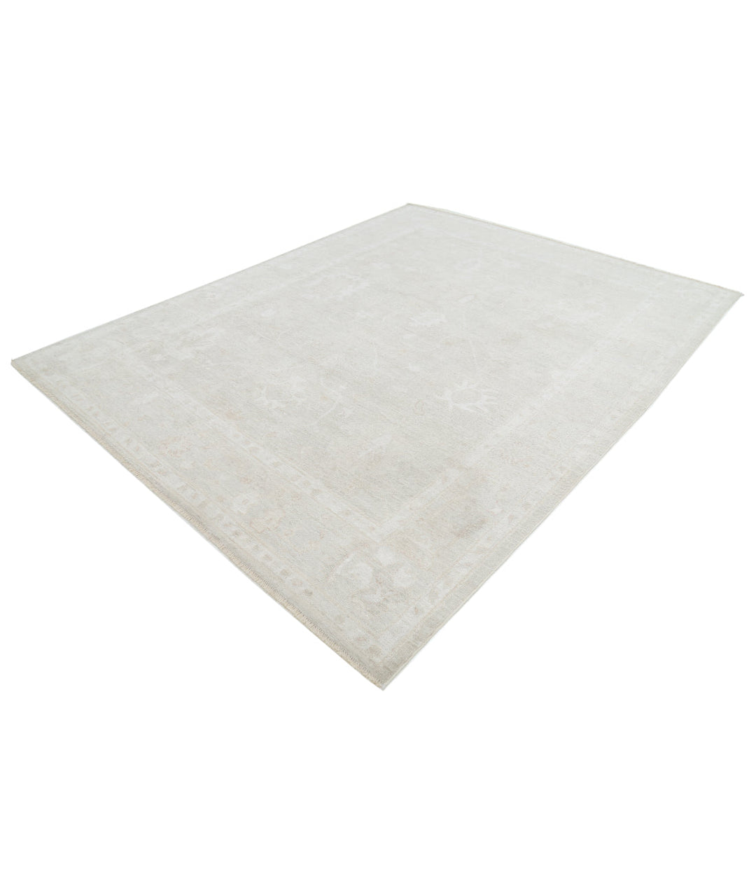 Hand Knotted Oushak Wool Rug 8' 0" x 10' 1" - No. AT97237