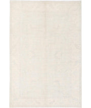 Hand Knotted Oushak Wool Rug 6' 5" x 9' 6" - No. AT45826