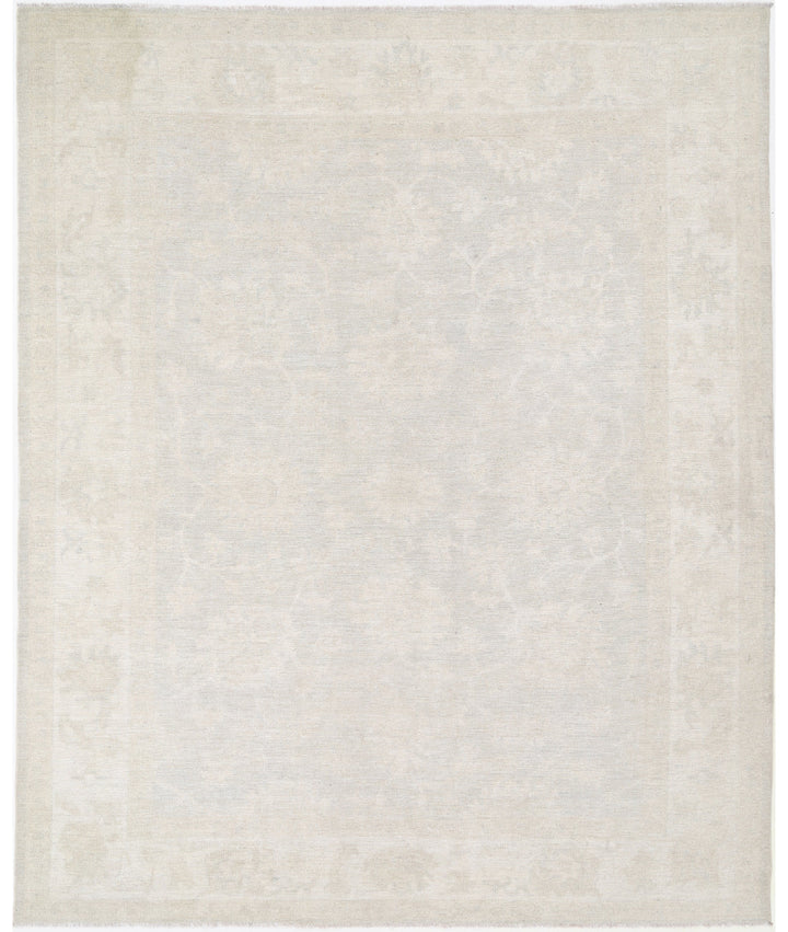 Hand Knotted Oushak Wool Rug 9' 0" x 10' 11" - No. AT42127