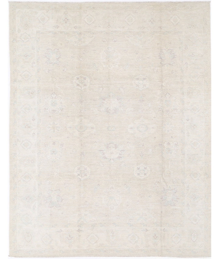Hand Knotted Oushak Wool Rug 8' 8" x 11' 1" - No. AT34104