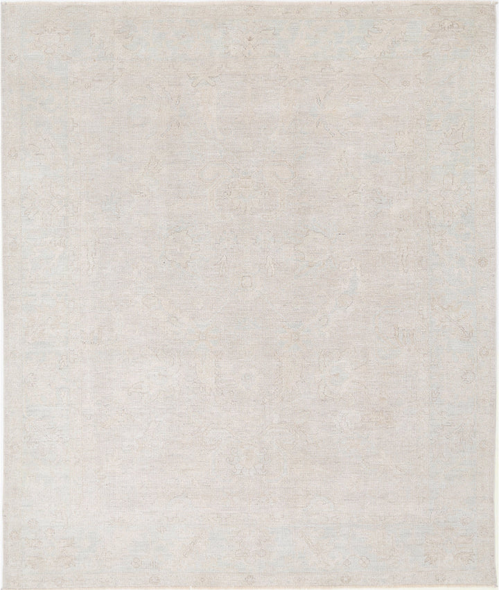 Hand Knotted Oushak Wool Rug 8' 2" x 9' 10" - No. AT40435