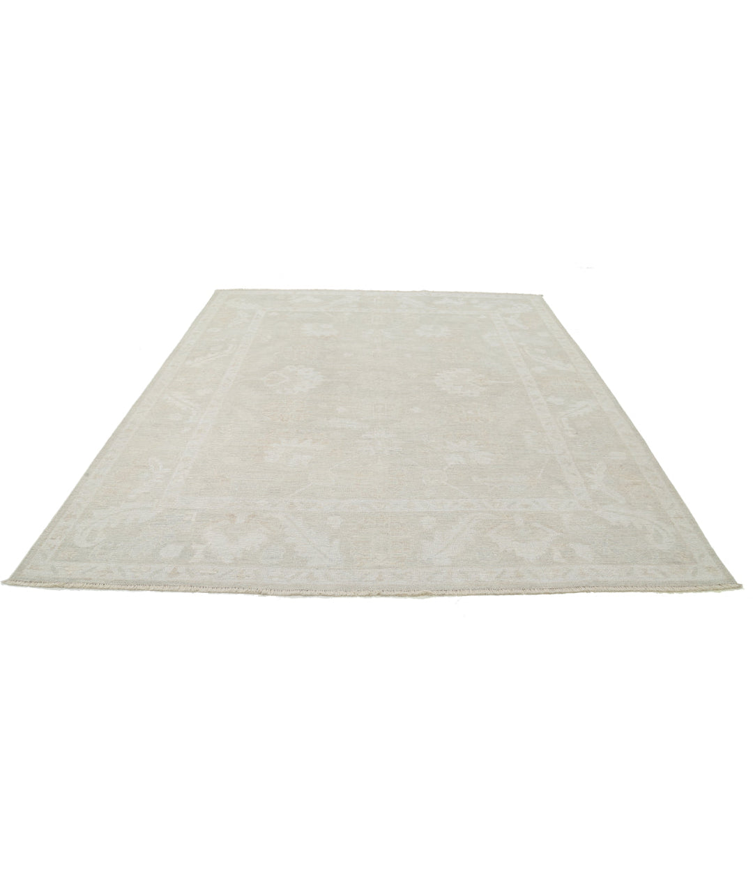 Hand Knotted Oushak Wool Rug 8' 5" x 9' 10" - No. AT50929