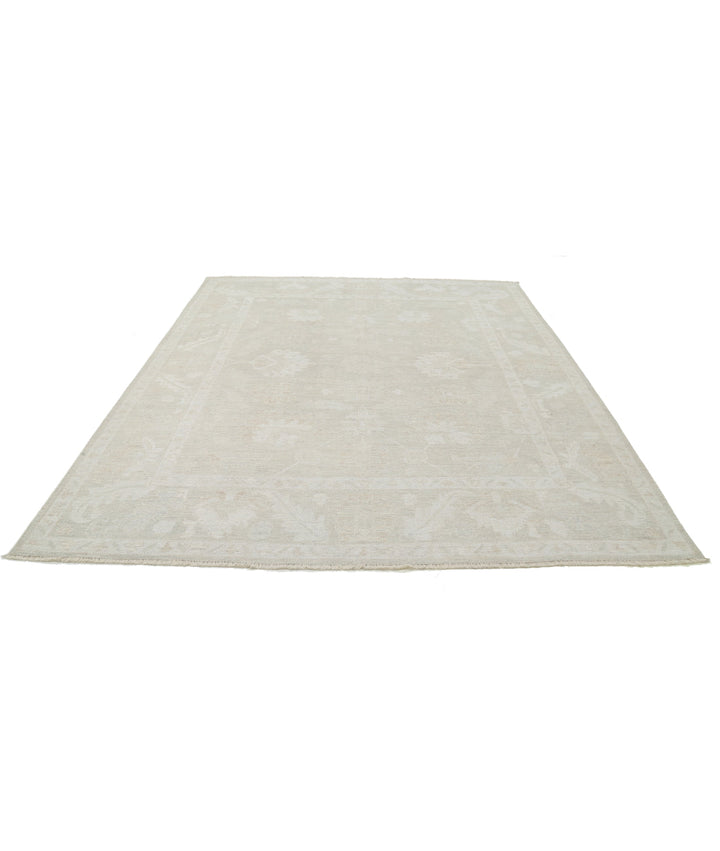 Hand Knotted Oushak Wool Rug 8' 5" x 9' 10" - No. AT50929
