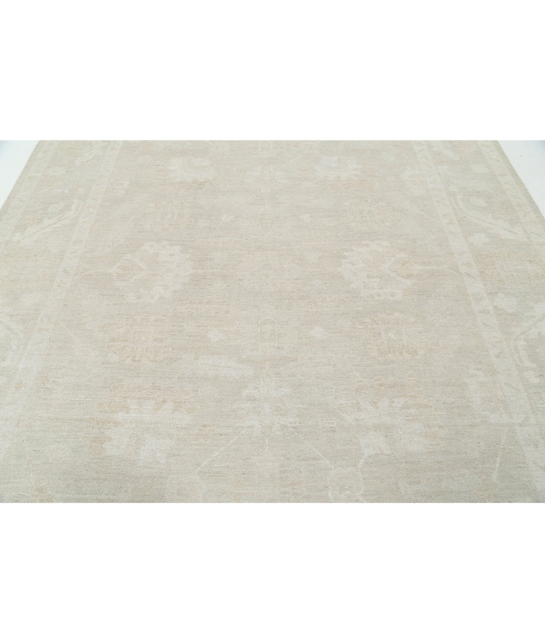 Hand Knotted Oushak Wool Rug 8' 5" x 9' 10" - No. AT50929