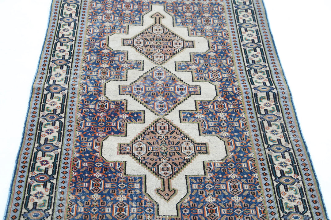 Hand Knotted Vintage Persian Shiraz Wool Rug 2' 10" x 5' 1" - No. AT10021
