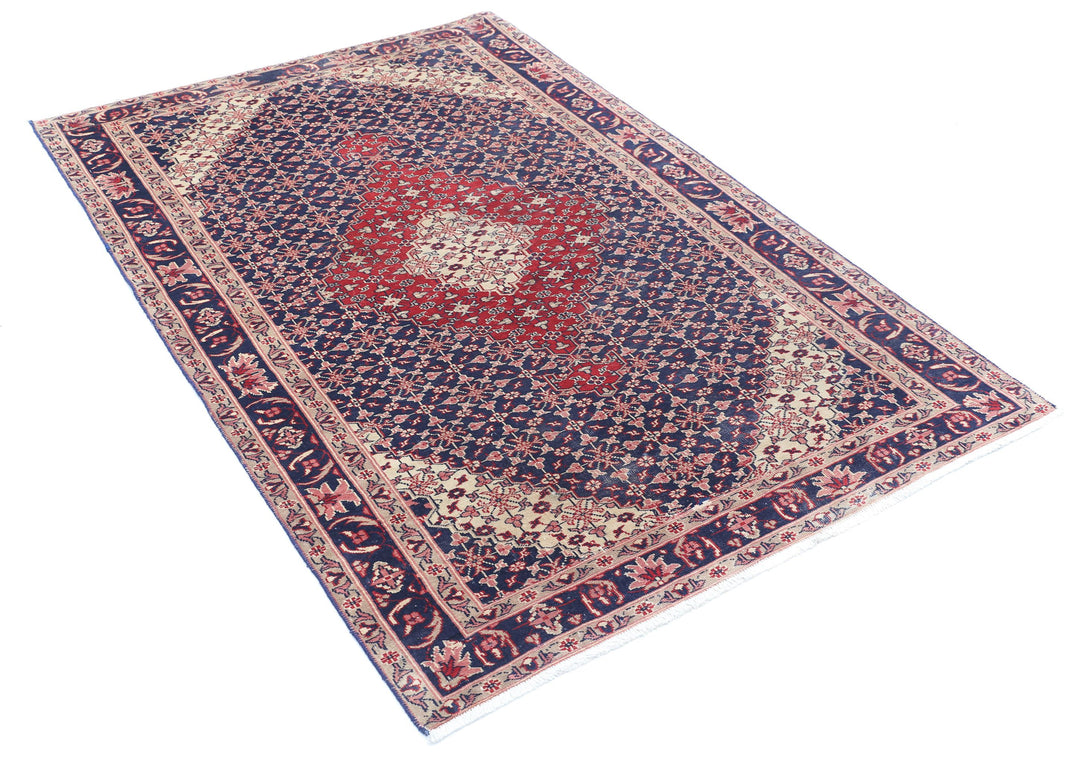 Hand Knotted Tribal Shirvan Wool Rug 3' 11" x 5' 10" - No. AT25675