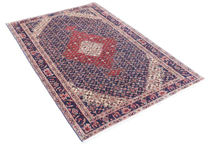 Hand Knotted Tribal Shirvan Wool Rug 3' 11" x 5' 10" - No. AT25675