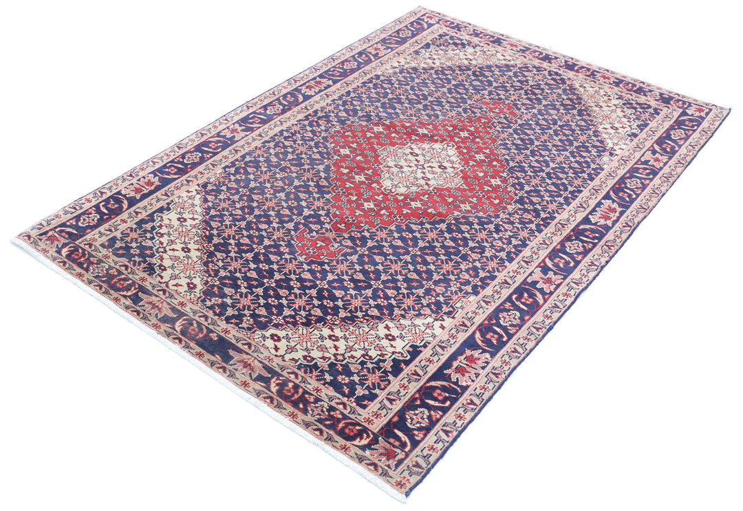 Hand Knotted Tribal Shirvan Wool Rug 3' 11" x 5' 10" - No. AT25675