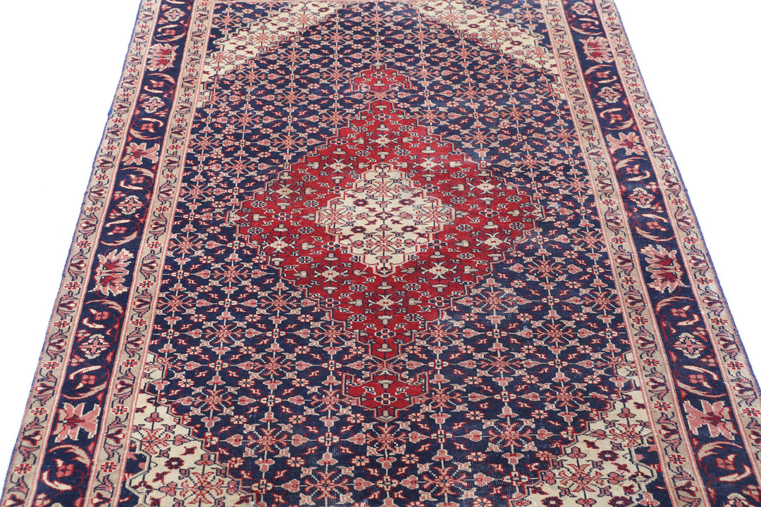 Hand Knotted Tribal Shirvan Wool Rug 3' 11" x 5' 10" - No. AT25675