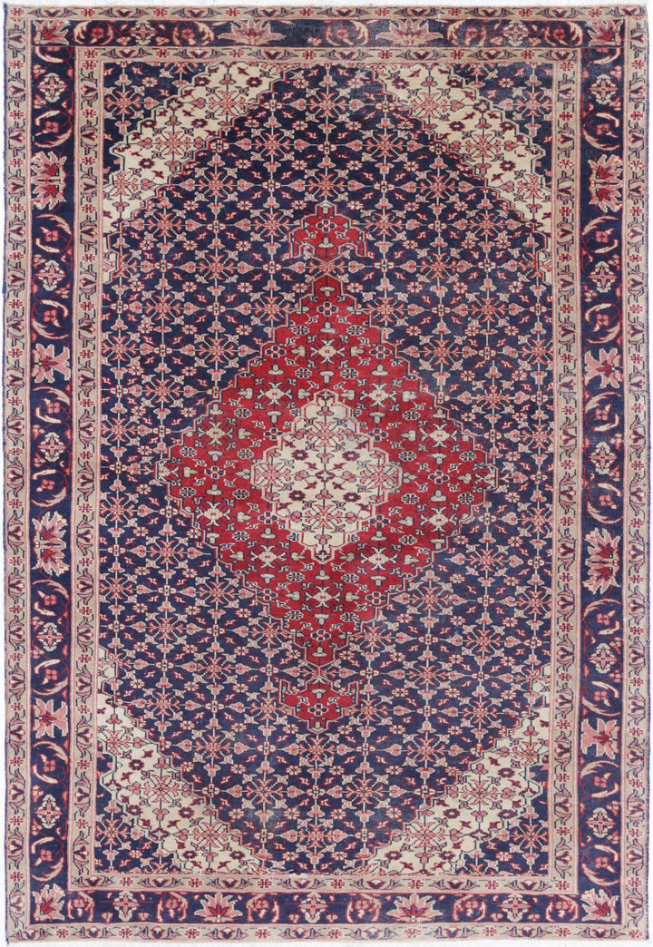 Hand Knotted Tribal Shirvan Wool Rug 3' 11" x 5' 10" - No. AT25675