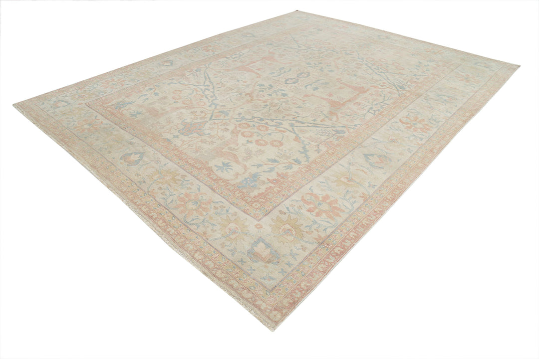 Hand Knotted Sultanabad Wool Rug 9' 8" x 12' 7" - No. AT66639