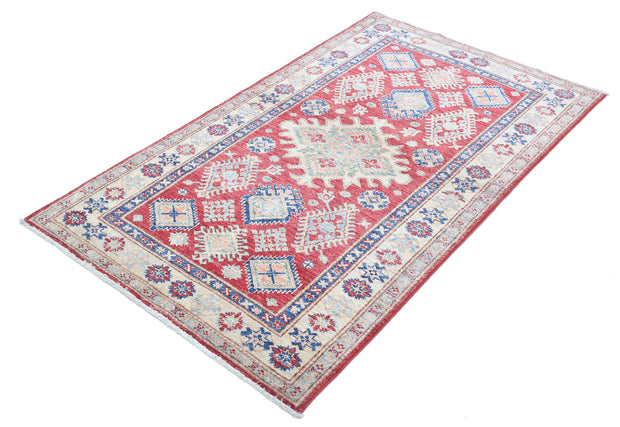 Hand Knotted Royal Kazak Wool Rug 3' 3" x 5' 6" - No. AT71684