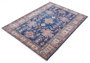 Hand Knotted Royal Kazak Wool Rug 4' 0" x 5' 5" - No. AT37820