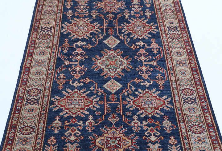 Hand Knotted Royal Kazak Wool Rug 4' 0" x 5' 5" - No. AT37820